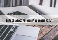 储能区块链公司[储能产业链细分龙头]